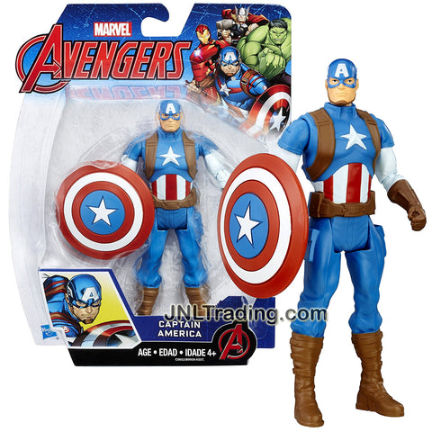 Hasbro Year 2016 Marvel The Avengers Series 6 Inch Tall Action Figure - CAPTAIN AMERICA with Shield