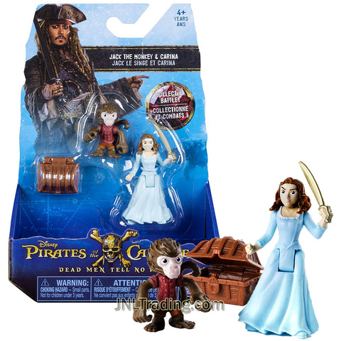 Pirates POTC of the Caribbean Dead Men Tell No Tales Series 2 Pack 3 Inch Tall Figure - Jack Sparrow and Ghost Crewman