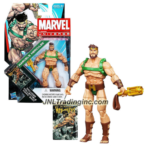 Hasbro Year 2011 Marvel Universe Series 4 Single Pack 5 Inch Tall Action Figure Set #017 - MARVEL'S HERCULES with Battle Mace Plus Collectible Comic Shot