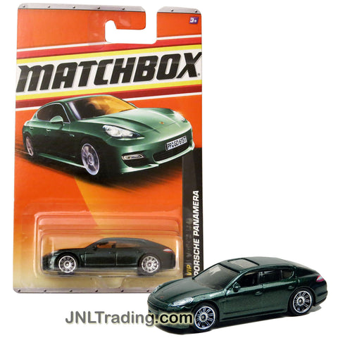 Matchbox Year 2010 VIP Series 1:64 Scale Die Cast Car Set #33 - Dark Green Luxury Sedan PORSCHE PANAMERA (2/6) T8989
