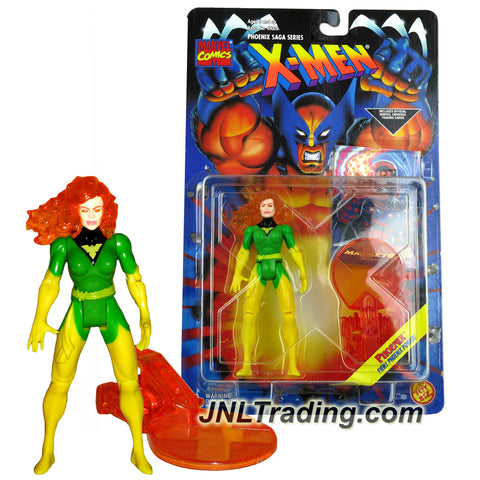 ToyBiz Year 1995 Marvel Comics X-Men Phoenix Saga Series 5" Tall Action Figure - PHOENIX with Fiery Power Light, Catapult Launcher and Trading Card