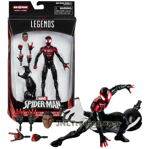 Marvel Legends 2016 Marvel's Venom Series 6 Inch Tall Figure - MILES MORALES as SPIDER-MAN with 2 Extra Pair of Hands, Miles' Head and Venoms Right Hand