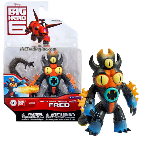 Bandai Year 2015 Disney "Big Hero 6" Movie Series 4 Inch Tall Action Figure - STEALTH FRED in Kaiju Krogar Battle Suit with Removable Tail