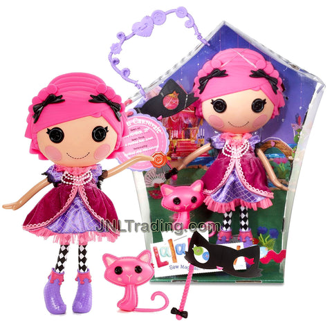 Lalaloopsy Sew Magical! Sew Cute! 12 Inch Tall Button Doll - Confetti Carnivale with Masquerade Mask and Pet Pink Cat