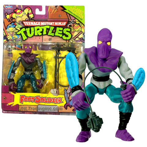 Playmates Year 2014 Teenage Mutant Ninja Turtles TMNT "1988 Classic Collection Reproduction" Series 5 Inch Tall Action Figure - FOOT SOLDIER with Various Weapon Accessories