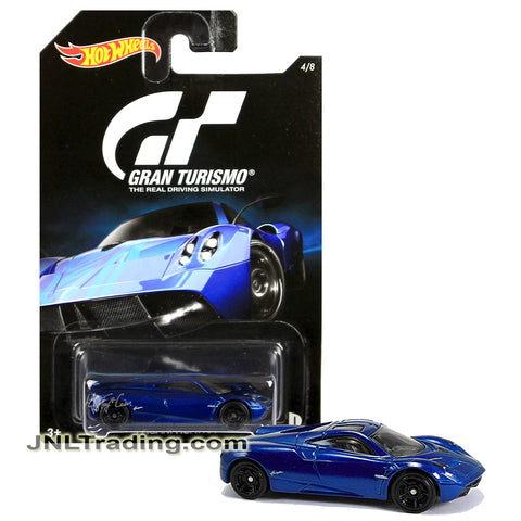 Year 2015 Hot Wheels PS Gran Turismo Series 1:64 Scale Die Cast Car 4/8 - Blue Sport Coupe PAGANI HUAYRA