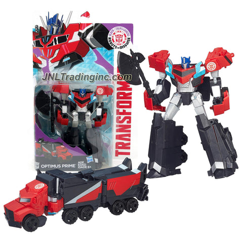 Hasbro Year 2015 Clash of the Transformers Series Exclusive Warriors Class 5 Inch Tall Robot Action Figure - Autobot OPTIMUS PRIME with Battle Axe (Vehicle Mode: Rig Truck)