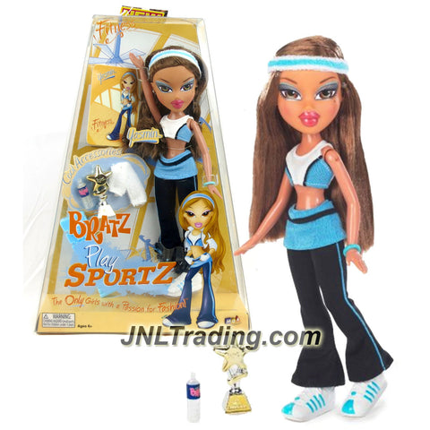 MGA Entertainment Bratz Play Sportz Series 10 Inch Doll - YASMIN in Fitness Outfit with Earrings, Hand Towel, Water Bottle, Trophy and Hairbrush
