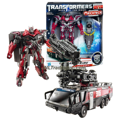 Hasbro Year 2011 Transformers Movie Series 3 "Dark of the Moon" Voyager Class 7 Inch Tall Robot Action Figure with MechTech Weapon System - Autobot SENTINEL PRIME with Boom Lift that Converts to Fusion Cannon (Vehicle Mode: Rosenbauer Panther 6x6 Fire Truck)