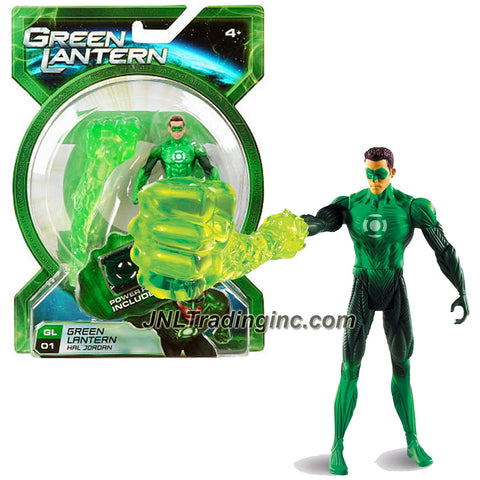 Mattel Year 2010 Green Lantern Movie Power Ring Series 4 Inch Tall Action Figure - GL01 HAL JORDAN with Jumbo Fist Construct and Ring For You
