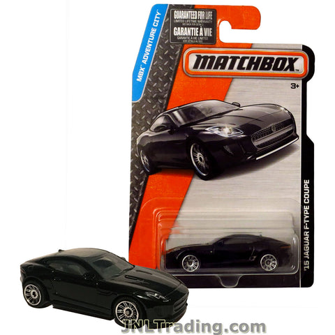 Matchbox Year 2015 MBX Adventure City Series 1:64 Scale Die Cast Metal Car - Black Color '15 JAGUAR F-TYPE SPORT COUPE CFV79
