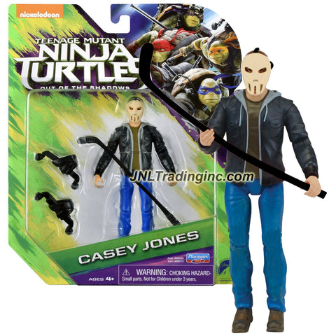 Playmates Year 2016 Teenage Mutant Ninja Turtles TMNT Movie Out of the Shadow Series 5 Inch Tall Action Figure - CASEY JONES with Hockey Stick and Roller Blades