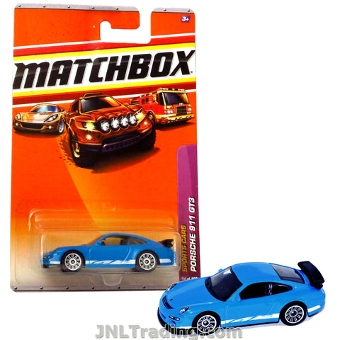 Year 2009 Matchbox Sports Cars Series 1:64 Scale Die Cast Metal Car #14 - Blue Luxury Sport Coupe PORSCHE 911 GT3