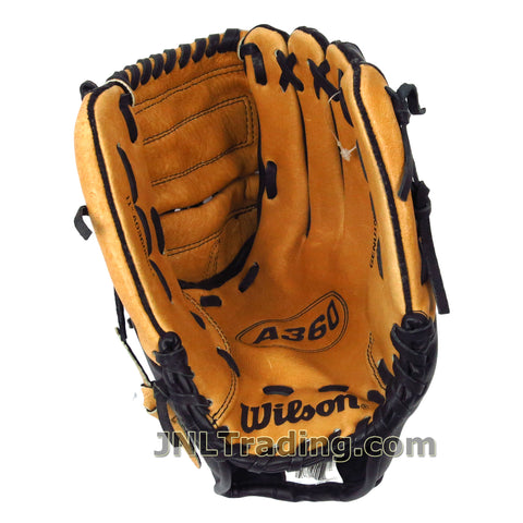 Wilson Genuine Leather A360 Series Youth Baseball 11 Inch Right Hand Throw Fielder's Glove Mitt, Model: WTA0360BB11 Color: Brown and Black
