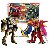 Bandai Year 2015 Power Rangers Dino Charge Series 2 Pack 12 Inch Tall MEGAZORD DELUXE PACK with DINO CHARGE Megazord and PTERA CHARGE Megazord with Blaster