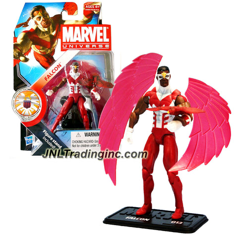 Hasbro Year 2010 Marvel Universe Series 3 SHIELD Single Pack 4 Inch Tall Action Figure #13 - FALCON with Pet Bird "Redwing" and Display Base