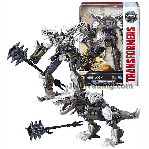 Transformers Year 2016 The Last Knight Series Voyager Class 7 Inch Tall Figure - GRIMLOCK with Spiked Mace (Beast Mode: T-Rex)
