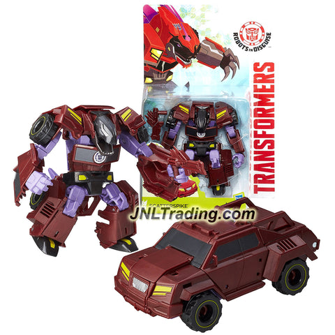 Hasbro Year 2015 Transformers Robots in Disguise Animation Warrior Class 5-1/2" Tall Figure - Decepticon SCATTERSPIKE with Blaster (Vehicle: Truck)