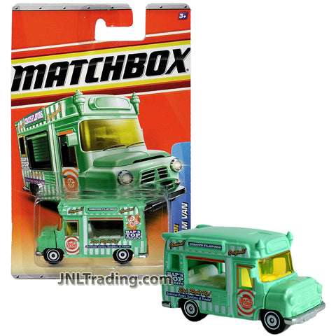 Year 2010 Matchbox MBX City Action Series 1:64 Scale Die Cast Metal Car #63 - Green Hap's Top Treats ICE CREAM VAN