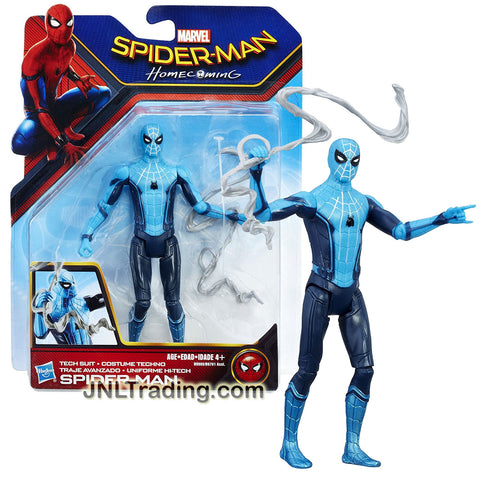 Hasbro Year 2017 Marvel Spiderman Homecoming Series 5-1/2 Inch Tall Figure - TECH SUIT SPIDER-MAN with Web-Sling