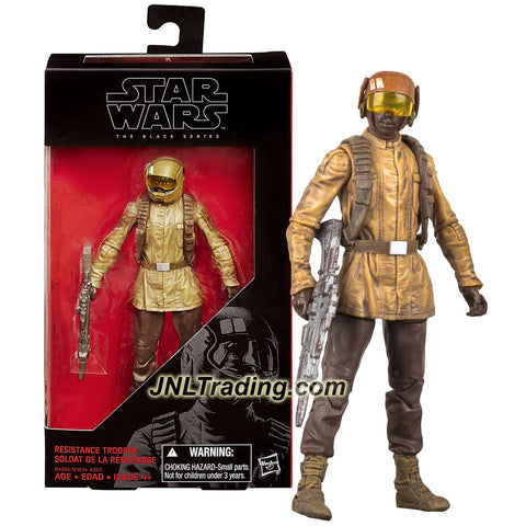 Hasbro Year 2015 Star Wars The Black Series The Force Awakens 6 Inch Tall Figure - RESISTANCE TROOPER B4595 with Moveable Helmet Cover and Blaster Rifle