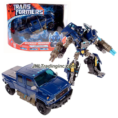 Hasbro Year 2007 Transformers Movie All Spark Power Series Voyager Class 7 Inch Tall Robot Action Figure - Autobot OFFROAD IRONHIDE with Quad-Missile Cannons and 4 Missiles (Vehicle Mode: GMC Topkick Pick-Up)