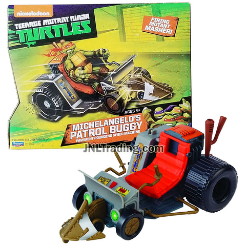Year 2014 Teenage Mutant Ninja Turtles TMNT Vehicle Set - Pavement Pounding Speed Machine MICHELANGELO'S PATROL BUGGY with Missile Launcher