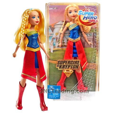 DC Year 2016 Super Hero Girls Series 12 Inch Doll - SUPERGIRL OF KRYPTON FCC73 in Blue Bodice and Red Skirt with S-Shield Pin