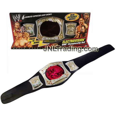 Mattel Year 2010 World Wrestling Entertainment WWE ELECTROVISION CHAMPIONSHIP SPINNER BELT with 6 Animated Superstar Light Shows and Entrance Music