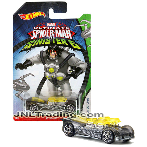 Year 2015 Hot Wheels Ultimate Spider-Man vs Sinister 6 Series 1:64 Scale Die Cast Car Set - Doctor Octopus Grey Muscle Car WHAT-4-2