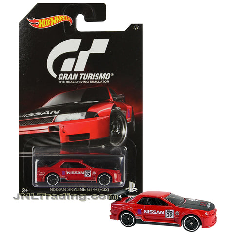 Year 2015 Hot Wheels PS Gran Turismo Series 1:64 Scale Die Cast Car 1/8 - Red Sports Coupe NISSAN SKYLINE GT-R (R32)
