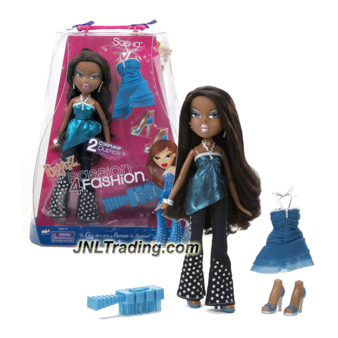 MGA Entertainment Bratz Passion 4 Fashion Series 10 Inch Doll - SASHA with 2 Sets of Outfit, 2 Pair of Shoes, Earrings, Bangles and Hairbrush