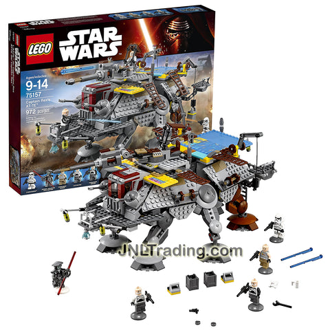 Lego Year 2016 Star Wars Rebels Series Set #75157 - CAPTAIN REX'S AT-TE with Captain Rex, Commander Gregor, Commander Wolffe, Imperial Inquisitor Fifth Brother & Stormtrooper Minifigure (Pieces: 543)