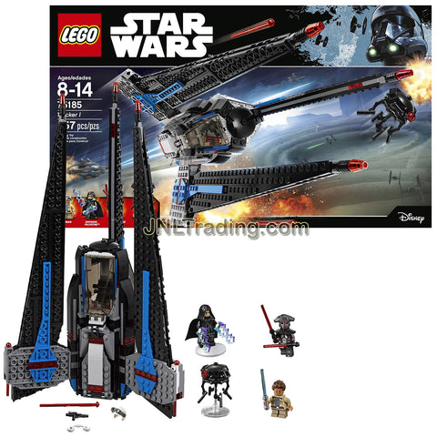 Year 2017 Lego Star Wars Series Vehicle Set #75185 - TRACKER I with Rowan, Emperor Palpatine, M-OC Hunter Droid and Probe Droid Minifigures.(Pieces: 557)
