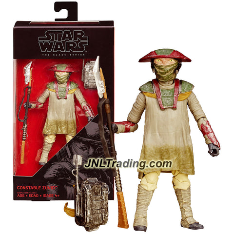 Hasbro Year 2015 Star Wars The Black Series The Force Awakens 6 Inch Tall Figure - CONSTABLE ZUVIO (B3843) with Backpack and Spear