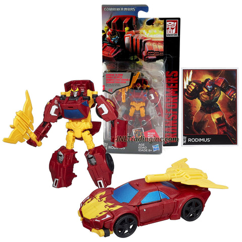 Hasbro Year 2014 Transformers Generations Combiner Wars Series 4 Inch Tall Legends Class Robot Action Figure - Autobot RODIMUS with Battle Axe and Collector Card (Vehicle Mode: Sports Car)