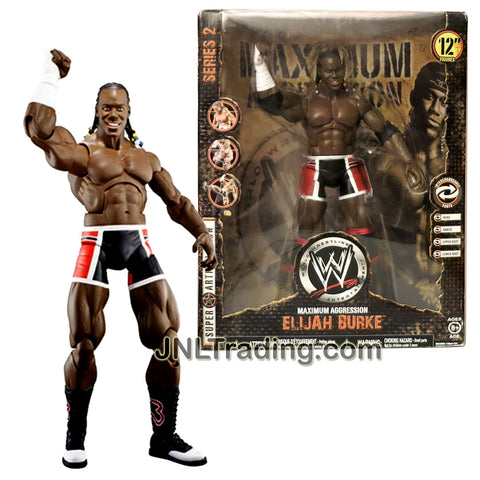 Jakks Pacific Year 2008 World Wrestling Entertainment WWE Maximum Aggression Series 12 Inch Tall Figure - ELIJAH BURKE with Removable Knee Wrap