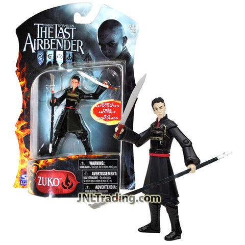 Year 2010 Avatar The Last Airbender Movie Series 4 Inch Tall Figure - ZUKO with Sword and Spear
