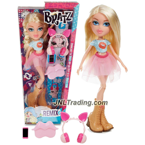 MGA Year 2015 Bratz Swappable Ears Series 10 Inch Doll Set - Remix CLOE with Piggy Ear Headphone, Smartphone and Hairbrush