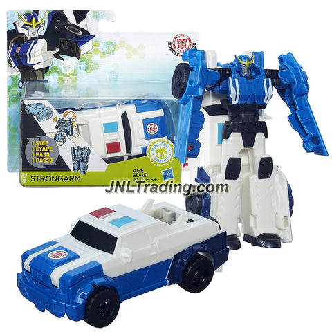 Hasbro Year 2015 Transformers Robots in Disguise Animation Series One Step Changer 5 Inch Tall Figure - STRONGARM (Vehicle: Police Car)