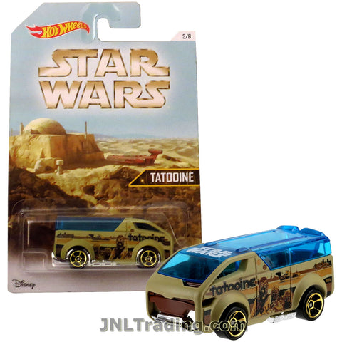 Hot Wheels Year 2015 Star Wars Series 1:64 Scale Die Cast Car Set 1/8 - Tan Color TATOINNE THE VANSTER DJL09