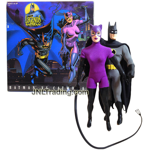Kenner Year 1996 DC Comics Legends of Batman Series 2 Pack 12 Inch Tall Action Figure Set - BATMAN vs. CATWOMAN with Whip