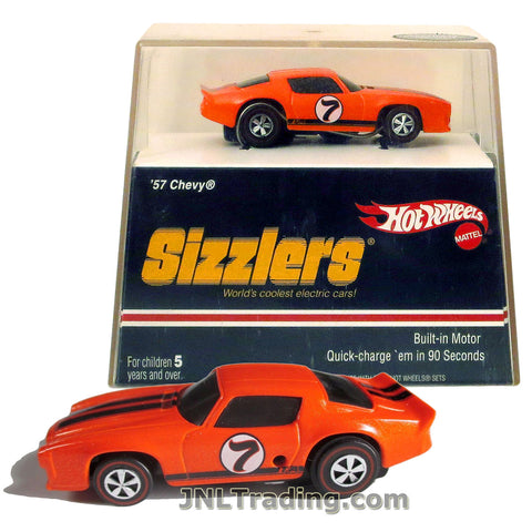 Hot Wheels Year 2007 Sizzlers Series 1:64 Scale Electric Car Set- Orange Color Classic Sports Coupe '57 CHEVY L2805
