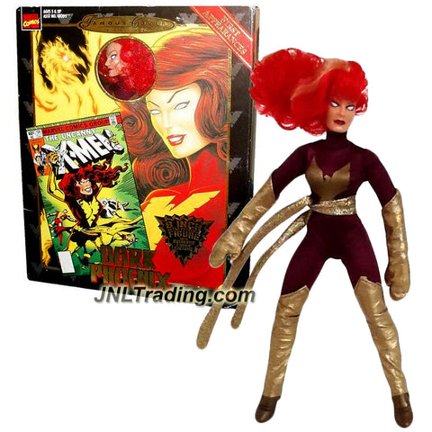 ToyBiz Year 1998 Marvel Comics Famous Cover Series 8 Inch Tall Ultra Poseable Action Figure - First Appearance DARK PHOENIX with Fabric Costume