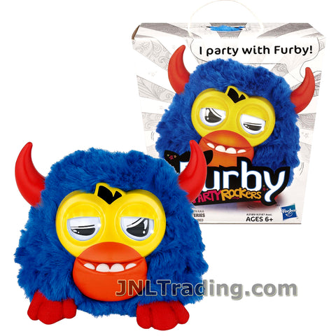 Furby Year 2012 Party Rockers Series 3 Inch Tall Electronic Plush Toy Figure - Blue with Red Horn Furbling SCOFFBY