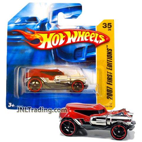 Year 2007 Hot Wheels First Editions Series 1:64 Scale Die Cast Car Set #35 - Red SUV SHELL SHOCK