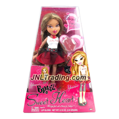 MGA Entertainment Bratz Sweet Heart Series 10 Inch Doll - YASMIN in White Baby Girlz Top and Red Skirt with Necklace, Purse, Hairbrush and Lip Gloss 