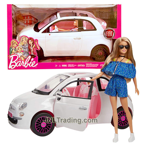 Year 2018 Barbie Fashionistas Series 12 Inch Doll Set - TERESA FVR07 in Blue Strapless Romper with Fiat 500 Hatchback Car