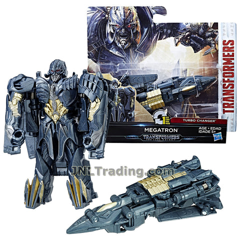 Transformers Year 2016 The Last Knight Movie Series 1 Step Changer 5 Inch Tall Figure -MEGATRON (Vehicle Mode: Jet Plane)
