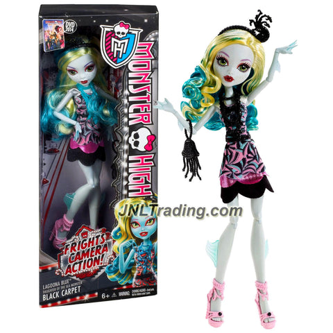 Mattel Year 2013 Monster High Frights, Camera, Action! Hauntlywood 11 Inch Doll - Black Carpet LAGOONA BLUE Daughter of the Sea Monster with Purse